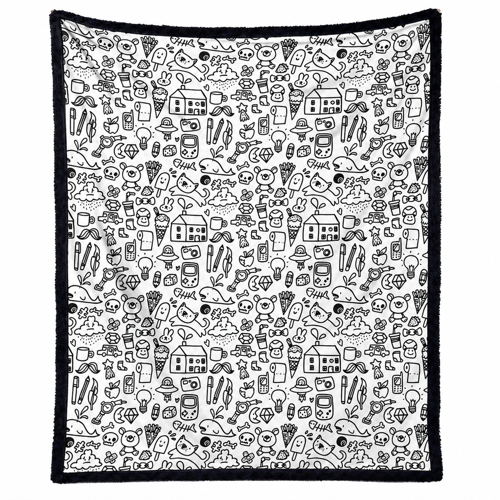 Colouring Doodle Blanket - 24 Acrylic Markers